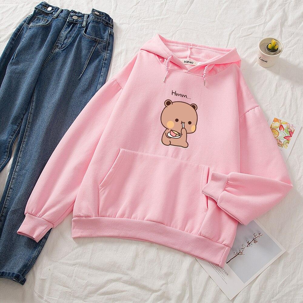 Snacking Teddy Bear Hoodies-Kawaii Dream