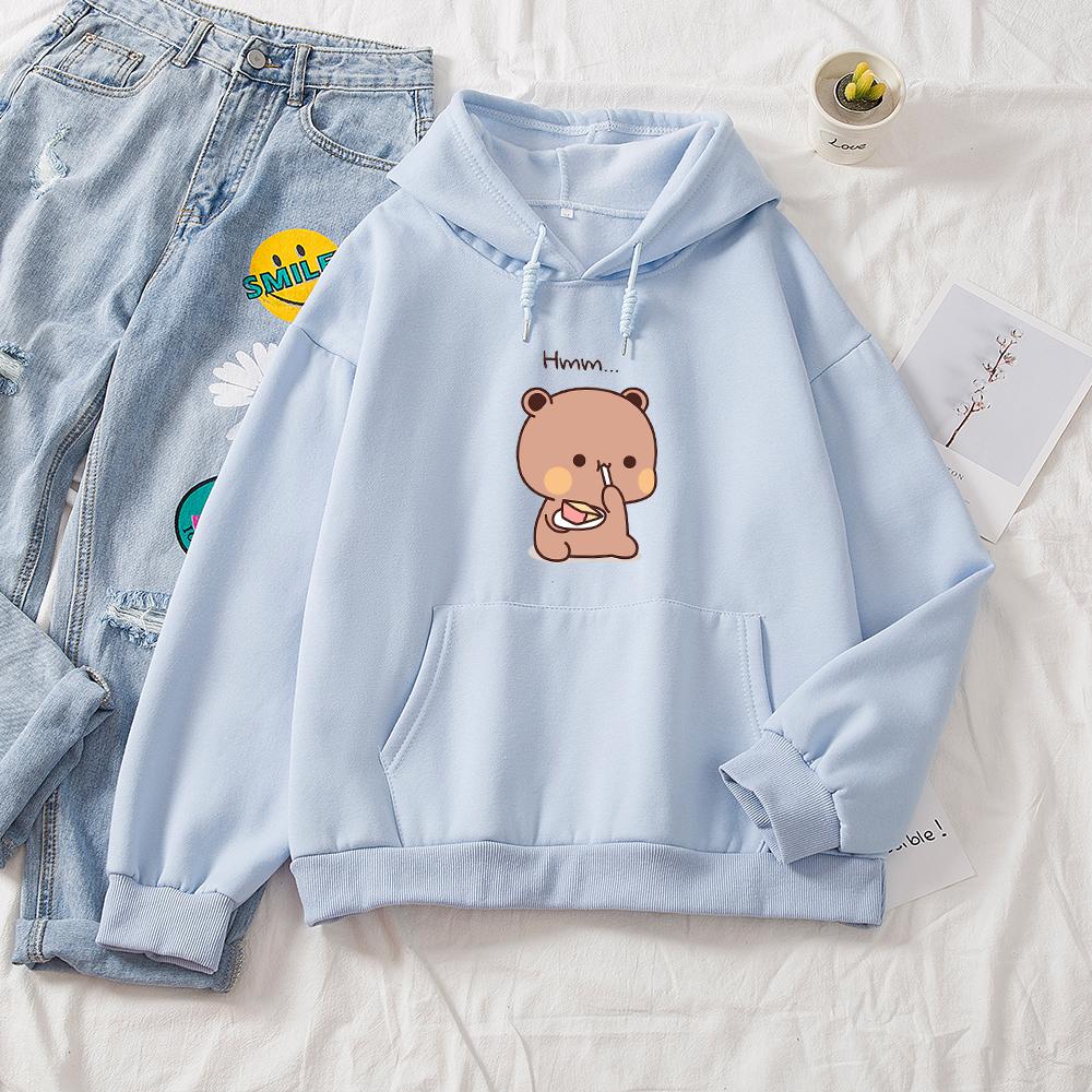 Snacking Teddy Bear Hoodies-Kawaii Dream