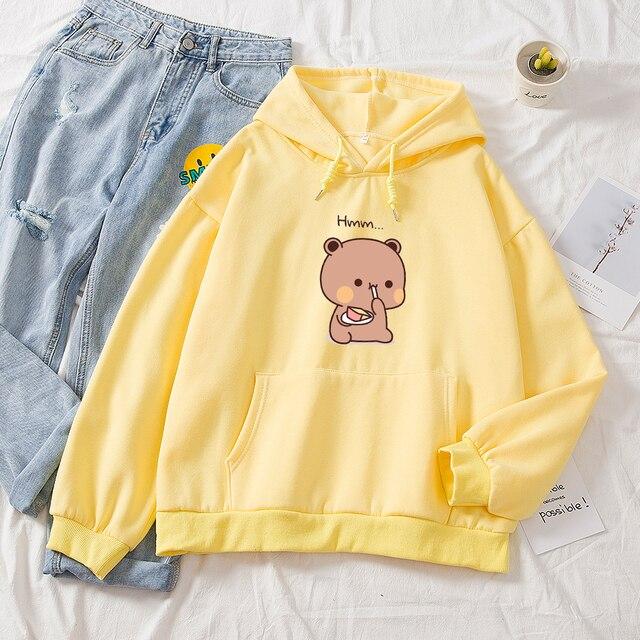 Snacking Teddy Bear Hoodies-Kawaii Dream