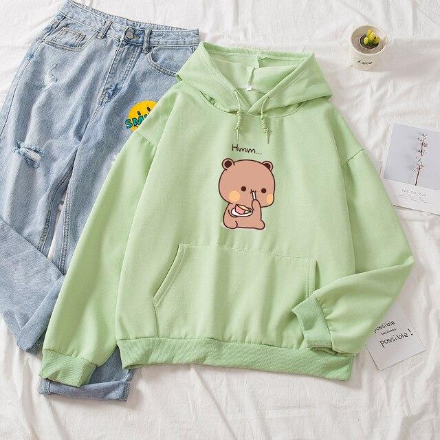 Snacking Teddy Bear Hoodies-Kawaii Dream