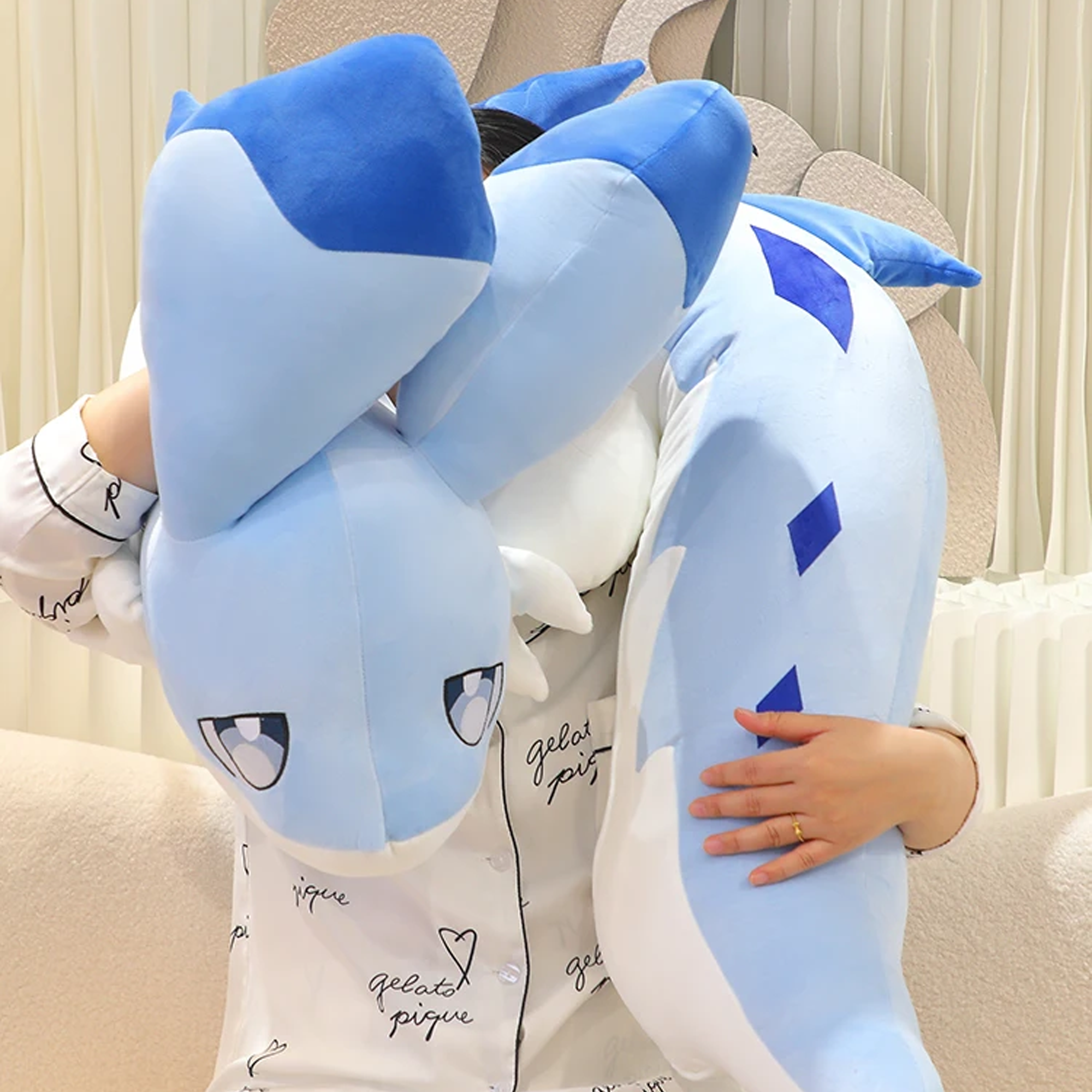 Sofi the Long Kawaii Baby Blue Hybrid Dragon Plushie-Kawaii Dream