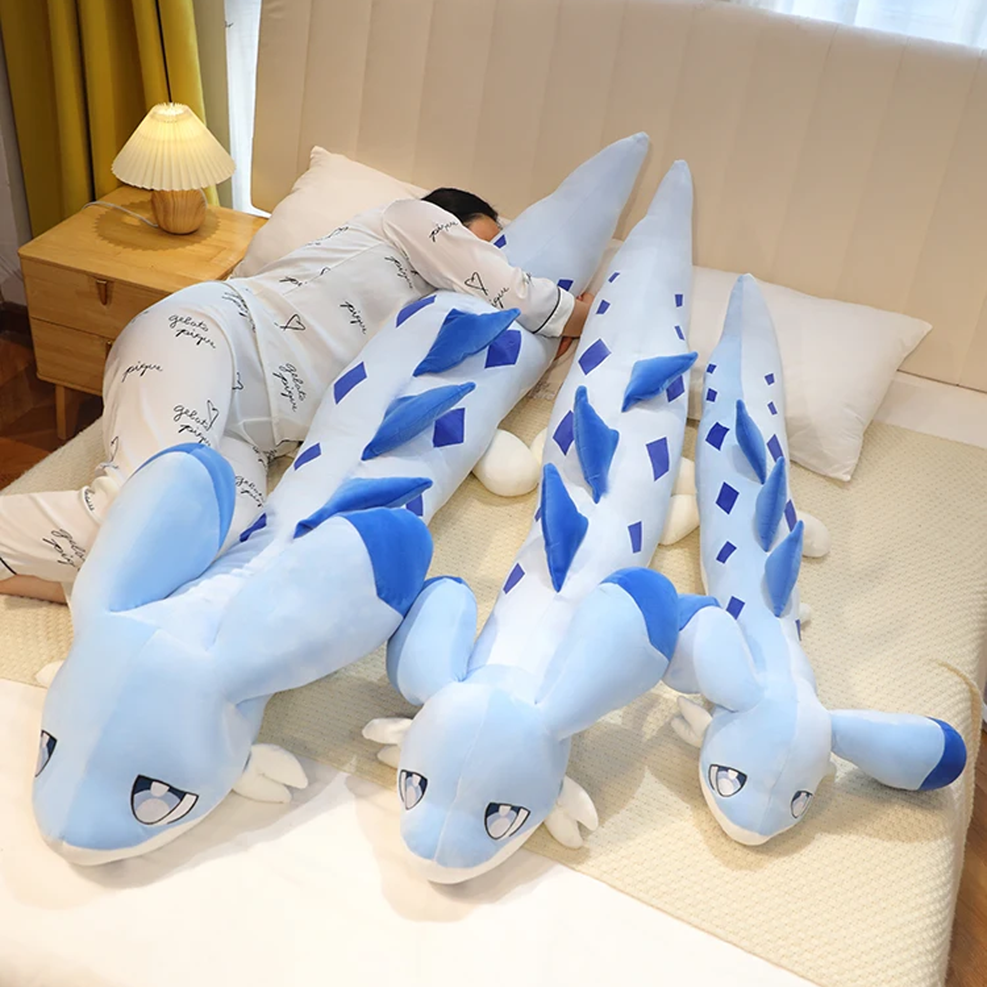 Sofi the Long Kawaii Baby Blue Hybrid Dragon Plushie-Kawaii Dream