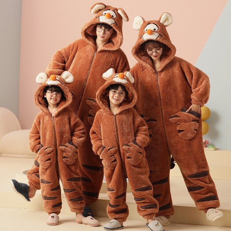Soft Bear Family Fluffy Pyjama 1-Piece Set-Kawaii Dream
