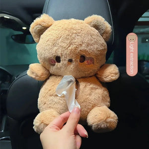 Soft Bear and Bunny Car Plush Tissue Box Cover-Kawaii Dream