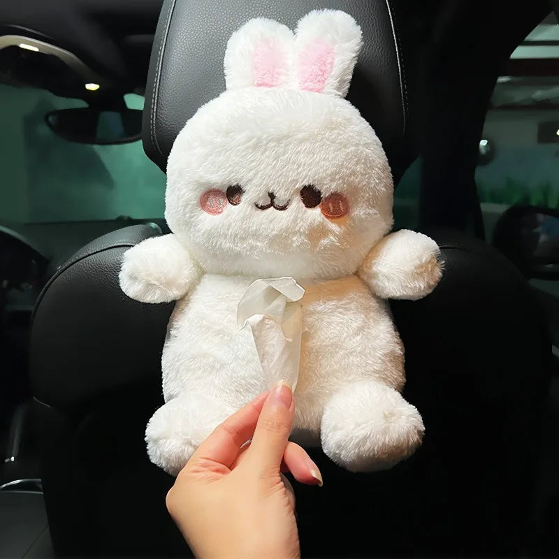 Soft Bear and Bunny Car Plush Tissue Box Cover-Kawaii Dream