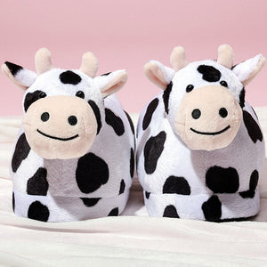 Soft Cow Plush Slippers-Kawaii Dream