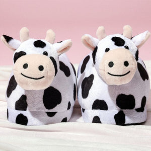 Soft Cow Plush Slippers-Kawaii Dream