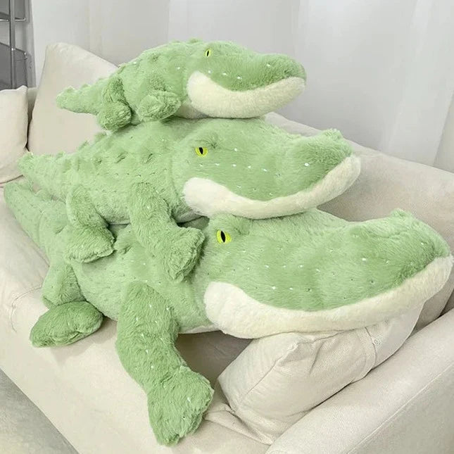Soft Fluffy Green Crocodile Plush Toy-Kawaii Dream