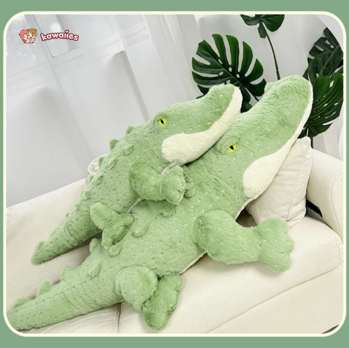 Soft Fluffy Green Crocodile Plush Toy-Kawaii Dream