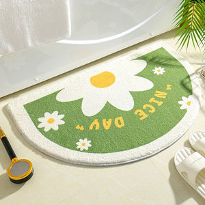 Soft Half Oval Floral Fruits Bathroom Mat Collection-Kawaii Dream