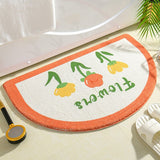 Soft Half Oval Floral Fruits Bathroom Mat Collection-Kawaii Dream