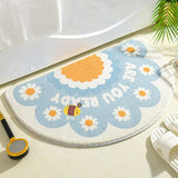 Soft Half Oval Floral Fruits Bathroom Mat Collection-Kawaii Dream