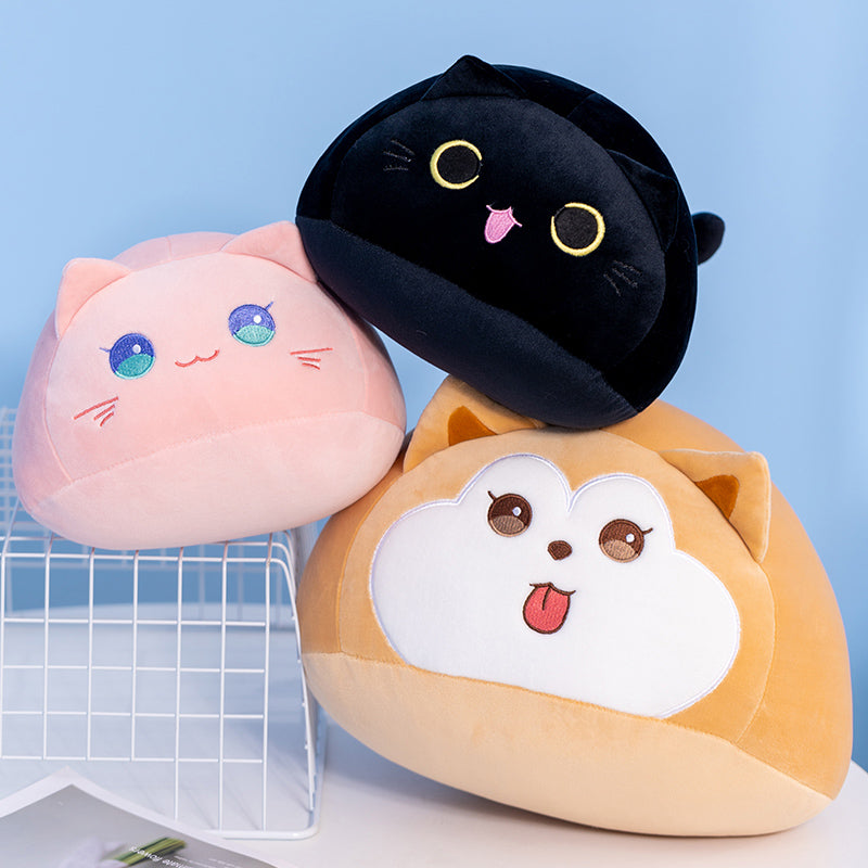 Soft Pebble Cats & Dog Animal Plushies Collection-Kawaii Dream