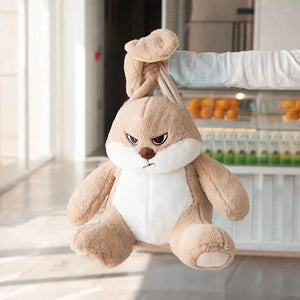 Spike the Angry Beige Fluffy Bunny Plushie-Kawaii Dream