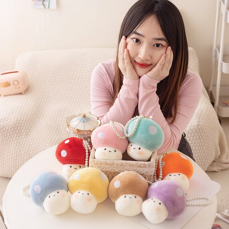 Squishy Mushroom Friends Plushie Keychains-Kawaii Dream