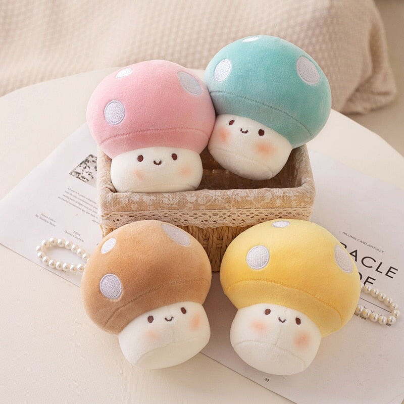 Squishy Mushroom Friends Plushie Keychains-Kawaii Dream