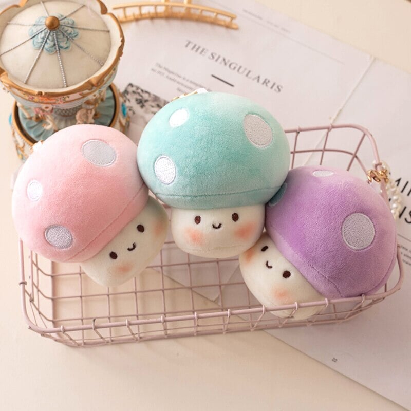 Squishy Mushroom Friends Plushie Keychains-Kawaii Dream
