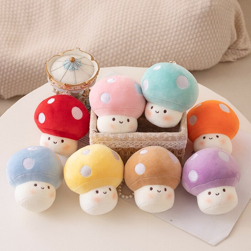 Squishy Mushroom Friends Plushie Keychains-Kawaii Dream