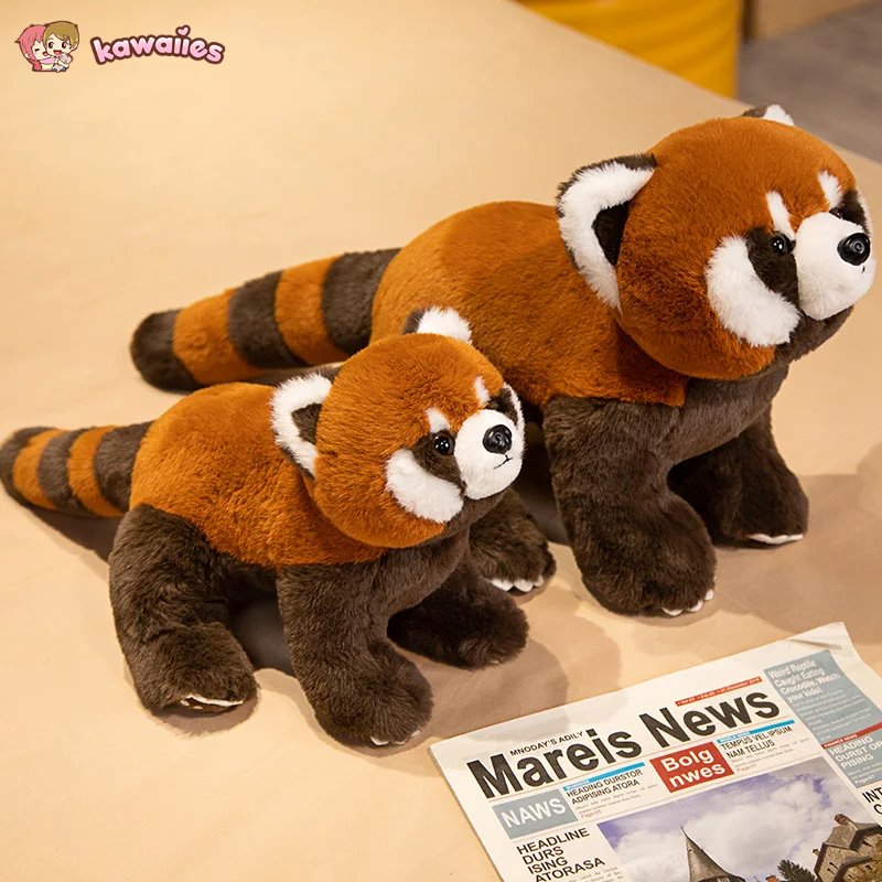 Standing Life-like Fluffy Red Panda Plush-Kawaii Dream