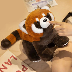 Standing Life-like Fluffy Red Panda Plush-Kawaii Dream