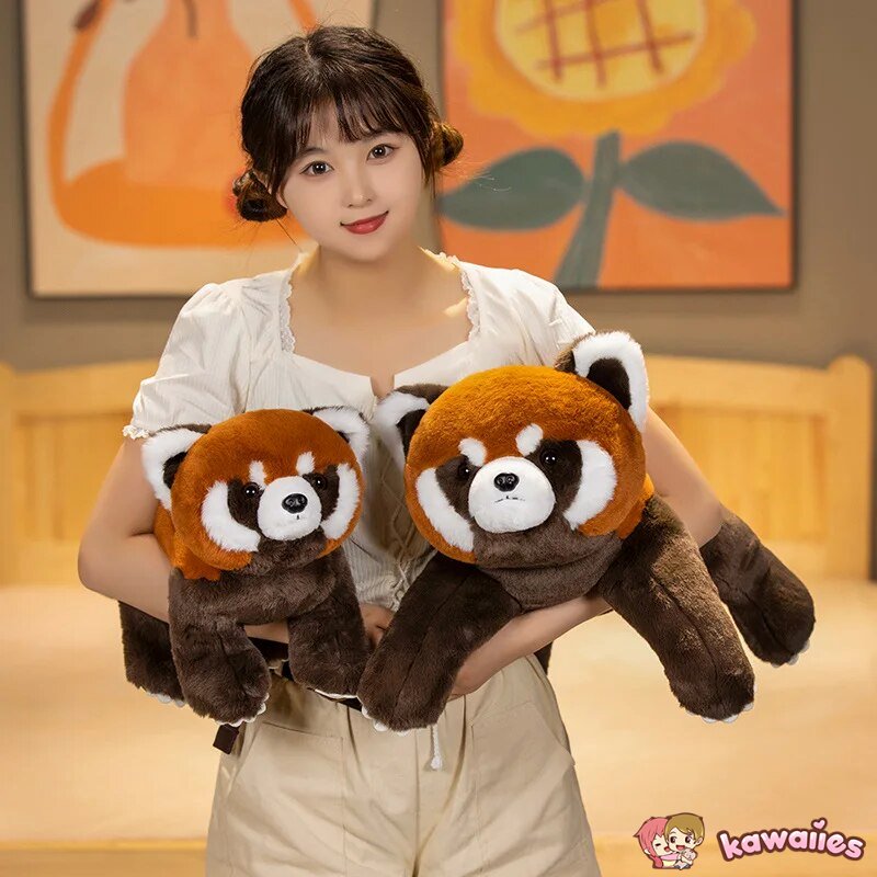 Standing Life-like Fluffy Red Panda Plush-Kawaii Dream