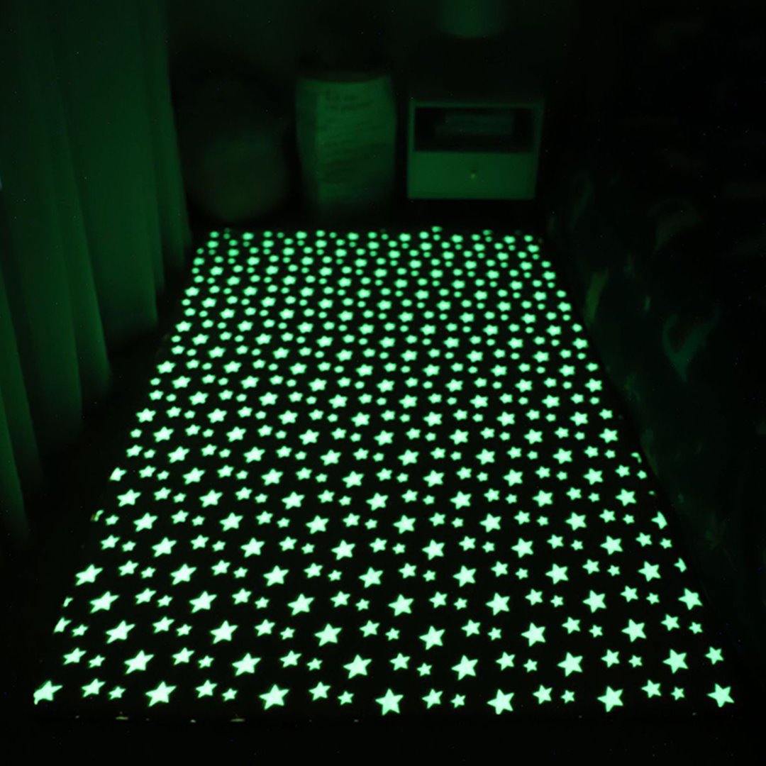 Starry Night Glow-in-the-dark Faux Fur Rug Carpet-Kawaii Dream