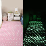 Starry Night Glow-in-the-dark Faux Fur Rug Carpet-Kawaii Dream