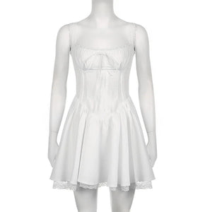 Strappy Mini Corset Coquette Party Dress-Kawaii Dream