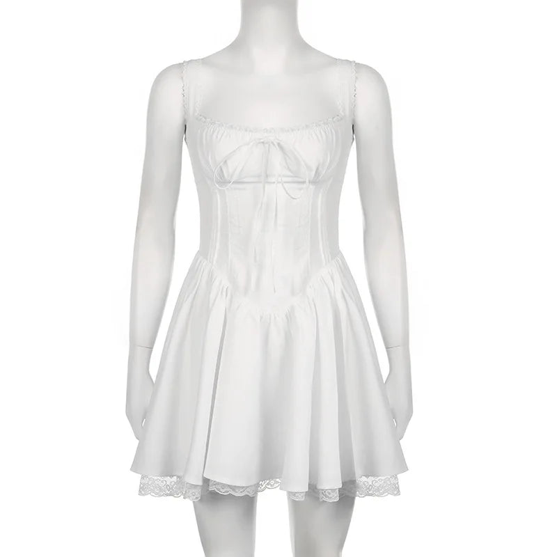 Strappy Mini Corset Coquette Party Dress-Kawaii Dream
