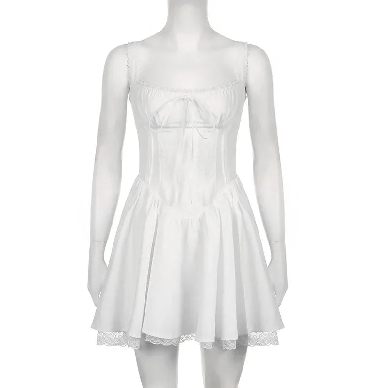 Strappy Mini Corset Coquette Party Dress-Kawaii Dream