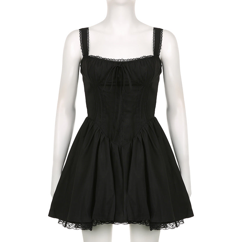 Strappy Mini Corset Coquette Party Dress-Kawaii Dream