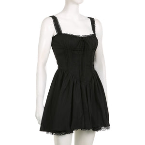 Strappy Mini Corset Coquette Party Dress-Kawaii Dream