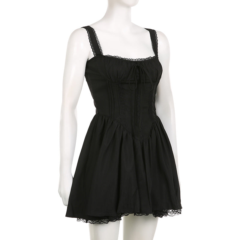Strappy Mini Corset Coquette Party Dress-Kawaii Dream