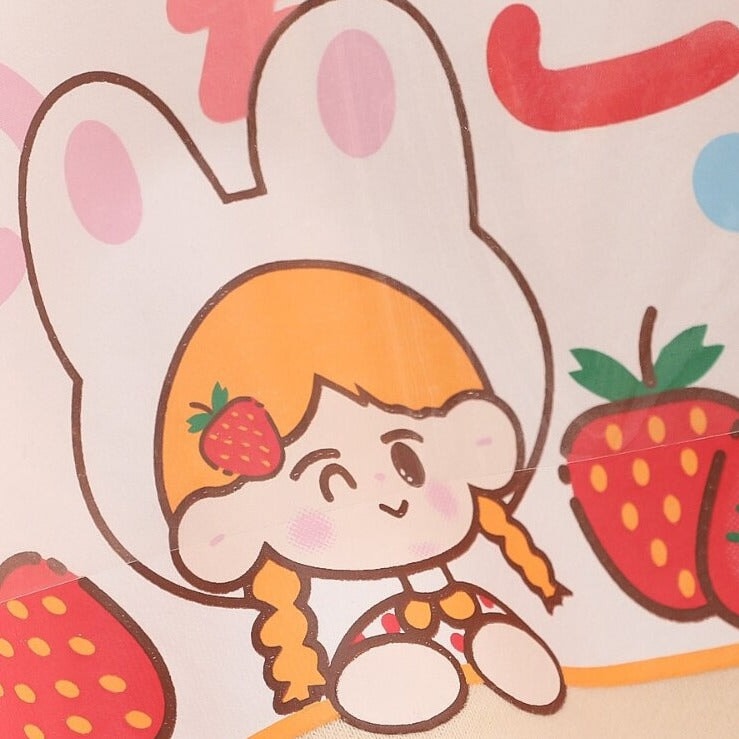 Strawberry Mikki Bunny Fleece Hoodies-Kawaii Dream