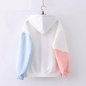 Strawberry Shake Bubble Tea White Cream Fleece Hoodies-Kawaii Dream