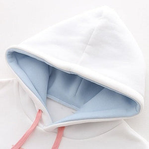 Strawberry Shake Bubble Tea White Cream Fleece Hoodies-Kawaii Dream