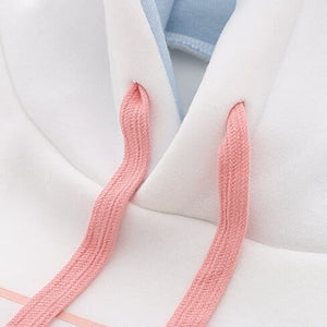 Strawberry Shake Bubble Tea White Cream Fleece Hoodies-Kawaii Dream