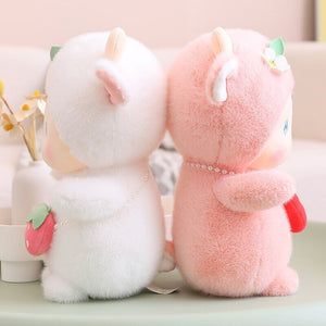 Strawberry White Pink Sheep Lamb Plushie-Kawaii Dream