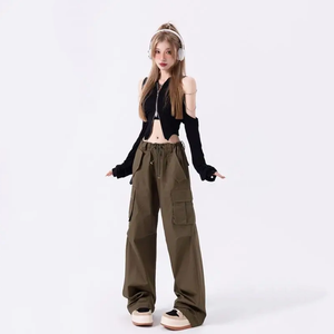Streetwear Off Shoulder Zip-up Cardigan-Kawaii Dream