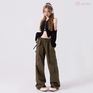 Streetwear Off Shoulder Zip-up Cardigan-Kawaii Dream