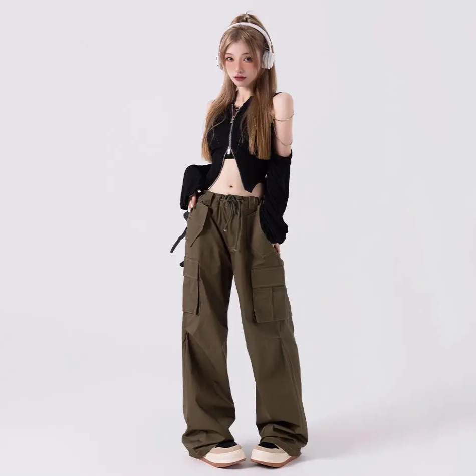Streetwear Off Shoulder Zip-up Cardigan-Kawaii Dream
