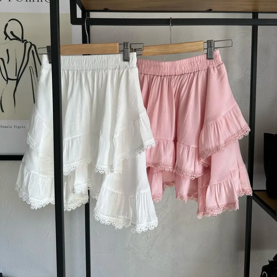 Summer Irregular Ruffle Mini Skirt-Kawaii Dream