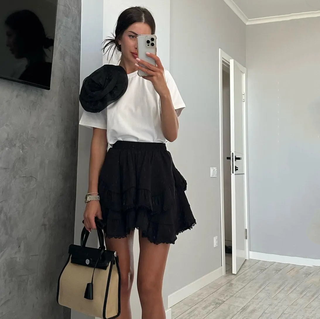 Summer Irregular Ruffle Mini Skirt-Kawaii Dream