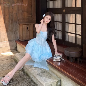 Summer Sweet Chic Sleeveless Dress-Kawaii Dream