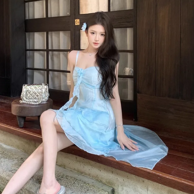 Summer Sweet Chic Sleeveless Dress-Kawaii Dream