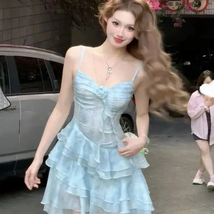 Summer Sweet Chic Sleeveless Dress-Kawaii Dream