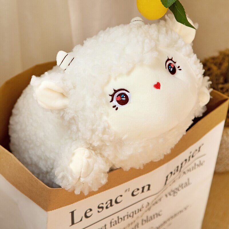 Sweet Fluffy Laying Lamb Snuggle Buddies-Kawaii Dream