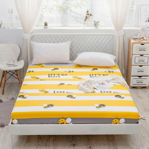 Sweet Honey Bees Fitted Bedsheet-Kawaii Dream