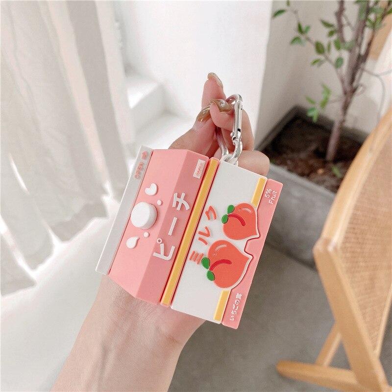 Sweet Peach Milk Carton Airpods Case (1&2&Pro)-Kawaii Dream