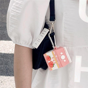 Sweet Peach Milk Carton Airpods Case (1&2&Pro)-Kawaii Dream